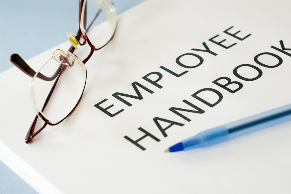 A document titled "Employee Handbook"