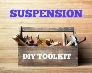 A toolbox with the words "Suspension DIY Toolkit"