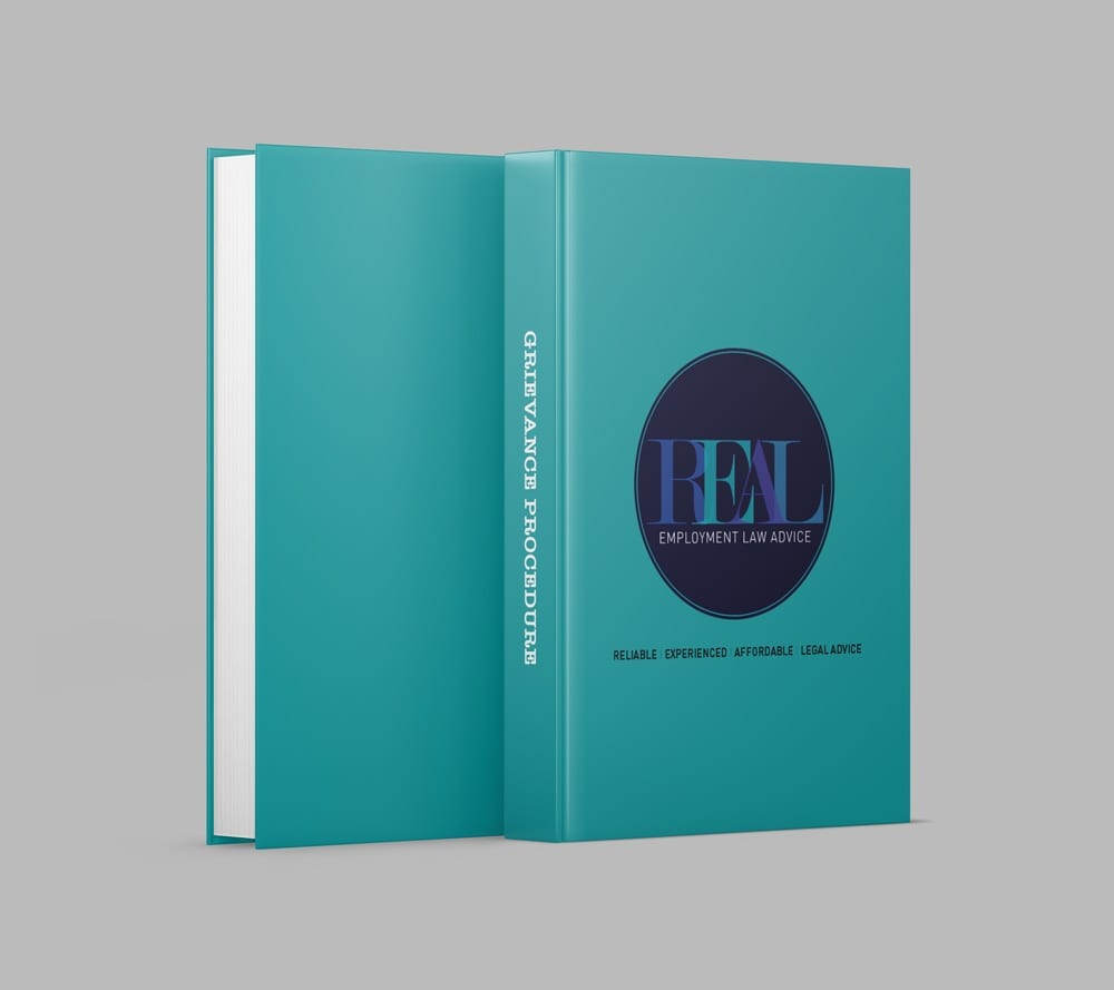 Mockup of a book with "Grievance Procedure" on the spine