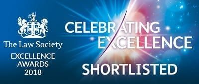 The Law Society Excellence Awards 2018 - Shortlisted banner
