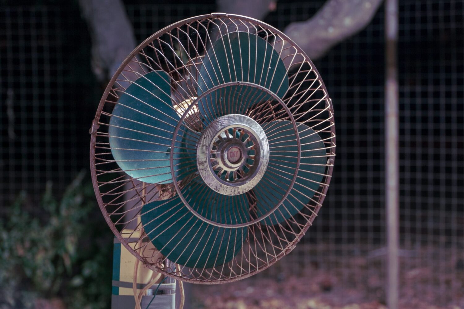 A desktop fan