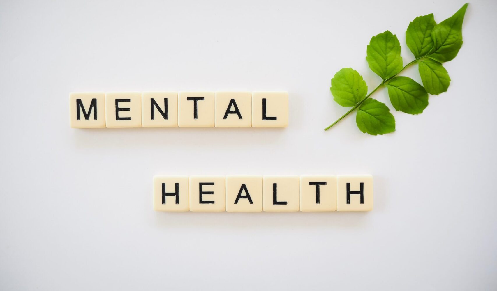 The words "Mental Health" shown on Scrabble tiles